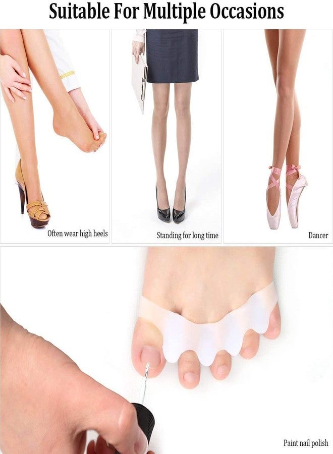 Dingger Toe Separator for Feet Toe Spacers Correct Toes Yoga Silicone Hammer Toe Corrector for Women & Men Correct Toe Straighteners for Overlapping Toes (All Finger Toe Separator) - Image 5