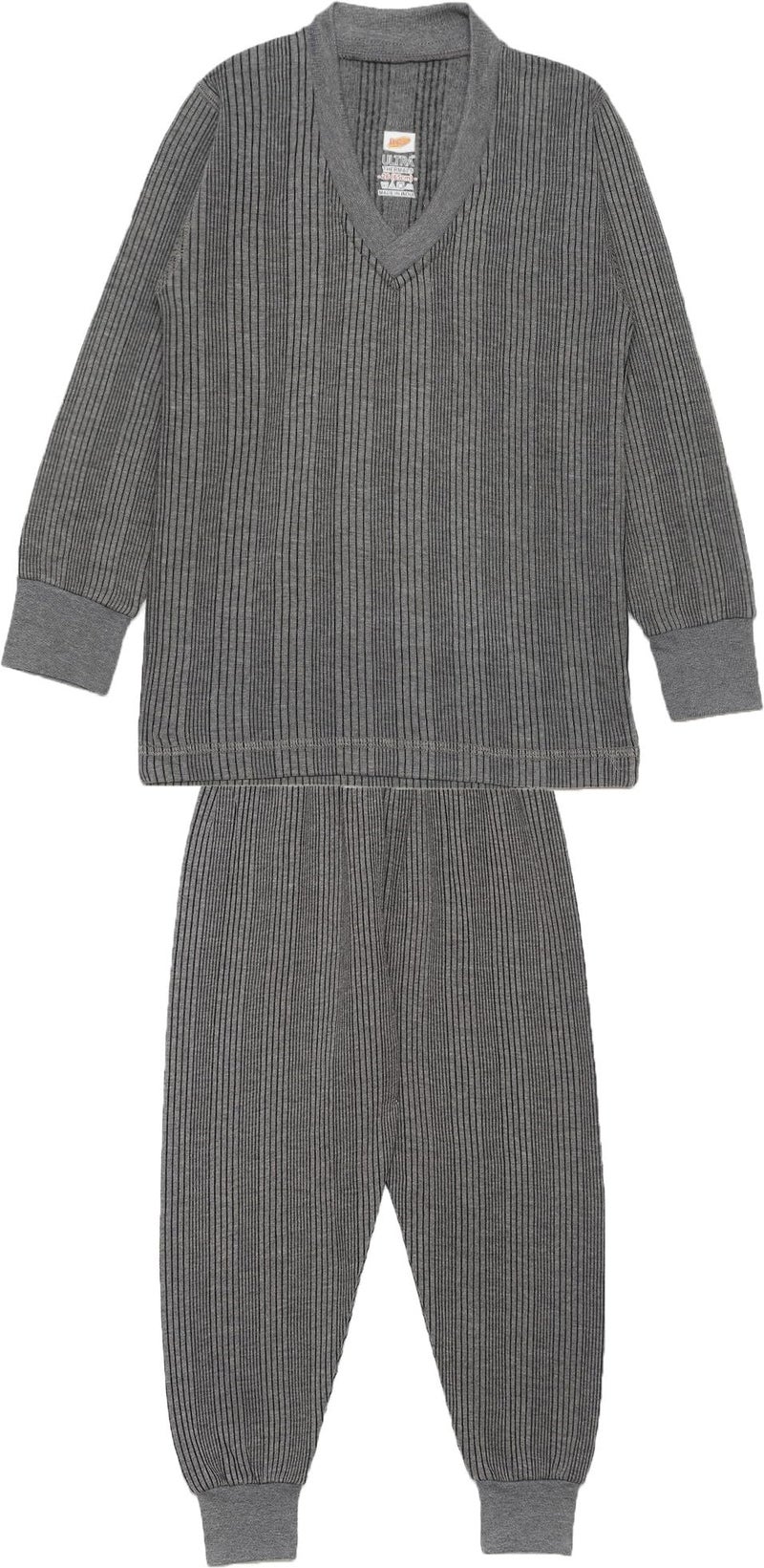 Dollar Ultra Kids Thermal Set | Boys & Girls Winter Innerwear | Kids Thermal Wear | Super Combed Cotton Rich Regular Fit Thermal Top & Bottom Set (Boys & Girls) Charcoal Melange - Image 1