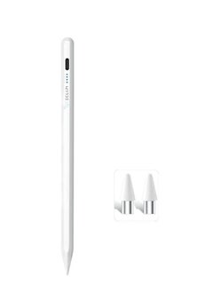 Fast Charging Active Stylus Pen with Tilt Sensor Universal for Apple iPad/Pro/Air/iPhone/iOS/Android/Microsoft/Samsung/Lenovo Writing Tablet - Laser Head (White)