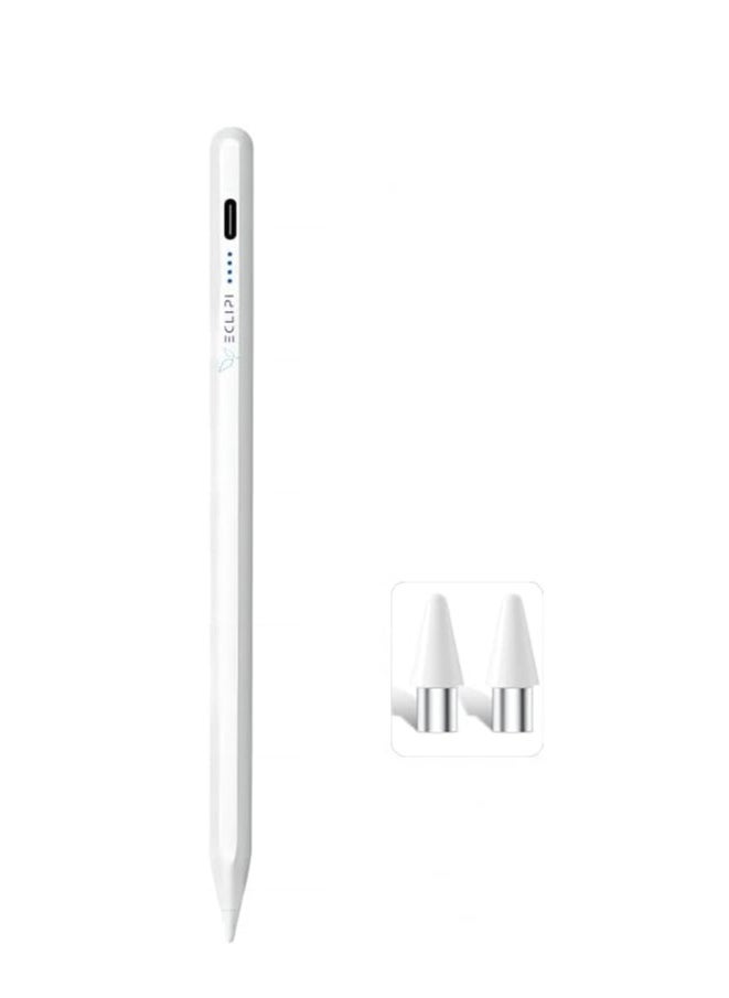 Generic - Fast Charging Active Stylus Pen with Tilt Sensor Universal for Apple iPad/Pro/Air/iPhone/iOS/Android/Microsoft/Samsung/Lenovo Writing Tablet - Laser Head (White) - Image 1