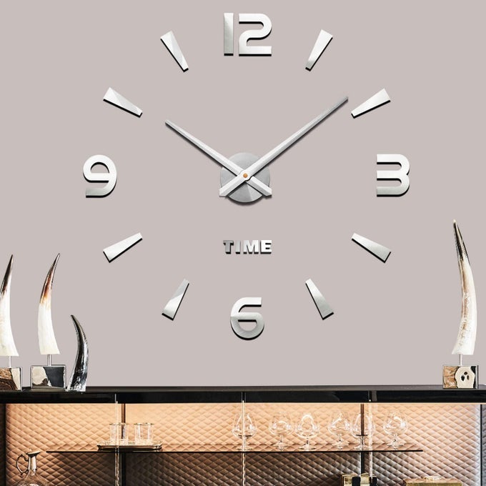 LARGE WALL CLOCK BATTERY OPERATED DIY WALL CLOCK FOR MODERN DECORATIVE LIVING ROOMOFFICE