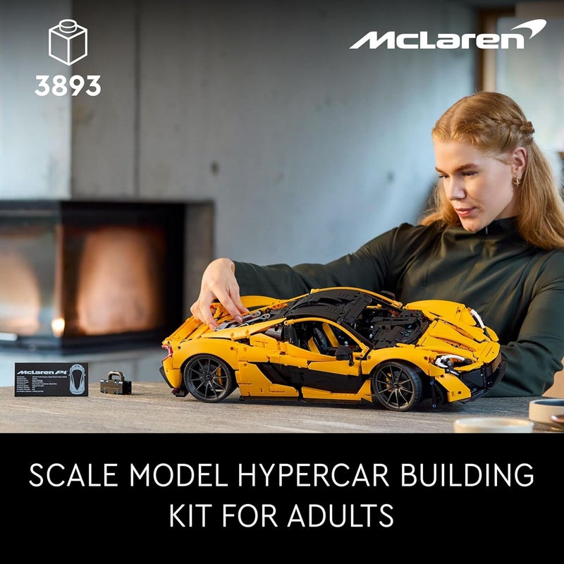 LEGO Technic McLaren P1 Hypercar Set for Adults 42172 Building Blocks for 18+ Gift - Image 3