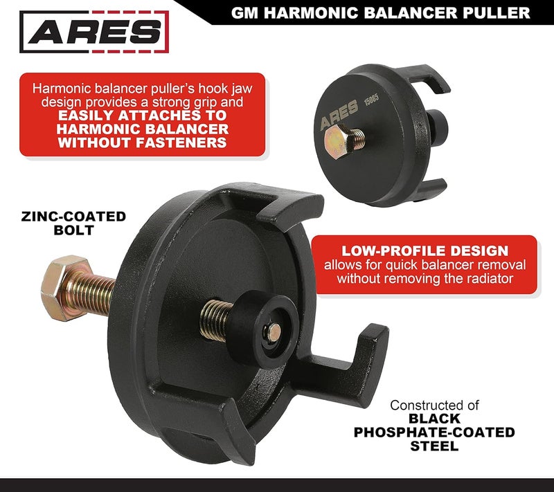 ARES 15085 – Harmonic Balancer Puller for GM – Low Profile Harmonic Balancer Puller Allows for Easy Access and Service – Compatible with GM LS Engines and Other Chrysler Applications - Image 2