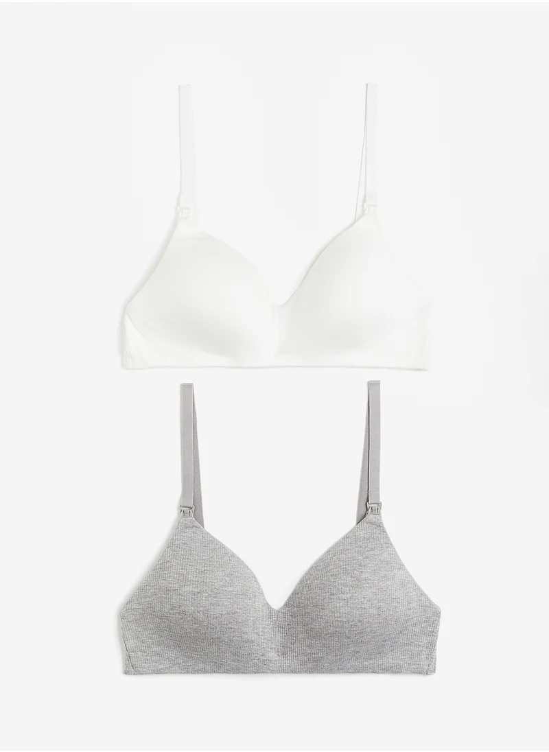 H&M Mama 2-Pack Padded Cotton Nursing Bras