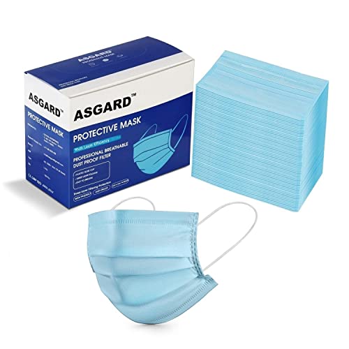 ASGARD Melt-Blown Fabric Disposable Face Mask with Nose Clip (Blue, Pack of 200) for Unisex - Image 1
