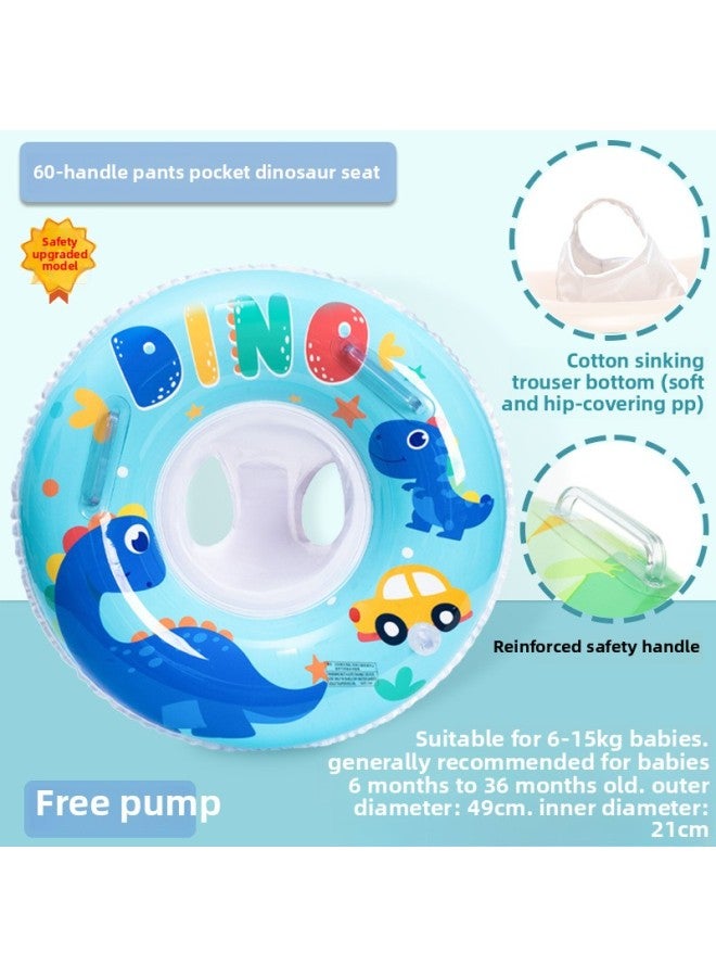 general Yellow Duck Children's Swimming Ring Baby's Seat Ring For Boys And Girls Underarm Ring Thickened Arm Ring Infant Float Ring Life Buoy-After Inflation, The Inner Diameter:60-handle Cotton Pants Pocke - Image 1