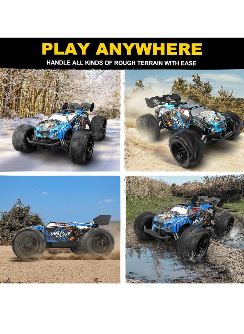 سيارة تحكم عن بعد للأطفال 1:20 – شاحنة مونستر للطرق الوعرة مع عجلات كبيرة وبطارية قابلة لإعادة الشحن، لعبة هدية مثالية للأولاد +8 سنوات للأعياد وأعياد الميلاد - Image 2