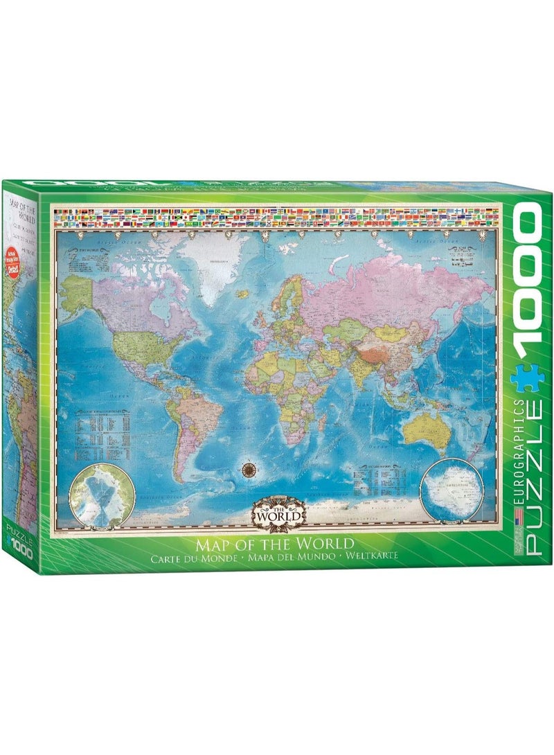 أحجية يوروغرافيكس، 1000 قطعة، خريطة العالم 6000-0557