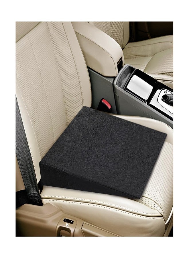 FSTURIOS Auto Seat Wedge Leveling Cushion, Comfortable Ergonomic Wedge Foam Pad Car Seat Cushion, Angled Design Rear Seat Pad Office Chair Support Cushion for Pain Relief - Image 1