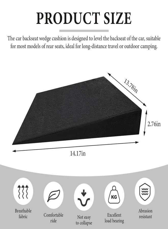 FSTURIOS Auto Seat Wedge Leveling Cushion, Comfortable Ergonomic Wedge Foam Pad Car Seat Cushion, Angled Design Rear Seat Pad Office Chair Support Cushion for Pain Relief - Image 2