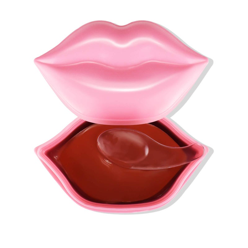 20Pcs Lip Mask SheetPink Moisturizing Plumping Patches Gel Treatment Masks for Dry Lips Plump Collagen Overnight Sleeping Lip PadsPink