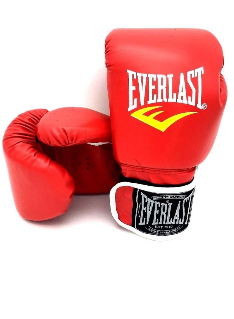 EVERLAST A Pair of Professional Full Finger Boxing Gloves, Red/White - Image 2