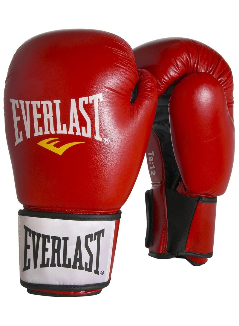 EVERLAST A Pair of Professional Full Finger Boxing Gloves, Red/White - Image 3