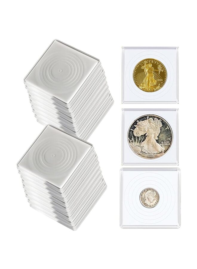 12 Pcs Coin Collection Cases, Adjustable Acrylic Coin Collection Cases, Coin Snap Holder, Protection Cases for Collectors, Coin Collection Supplies - Image 1