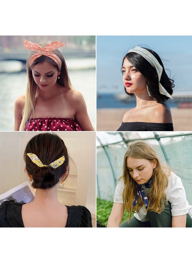Hapdoo - Apdoo 9Pcs Wire Headband Tie Headband For Women Adjustable Wire Headbands For Women Wired Headbands Twist Headbands Fabric Floral Boho Bow Headbands For Women'S Hair - Image 1
