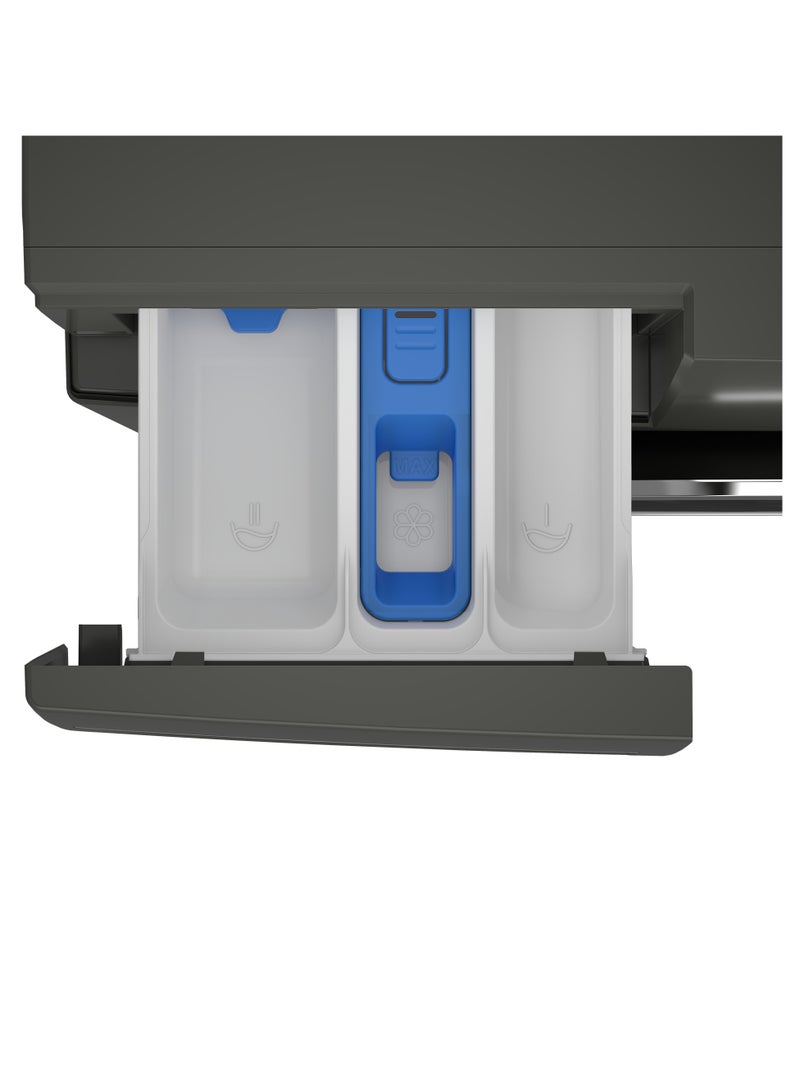 بيكو Front Load Automatic Washing Machine - 12 Kg - 1400 RPM - ProSmart Inverter Motor - Digital - WiFi - Bluetooth - Sream Cure - Manhattan Gray - B3WFU51240MCI 12 kg B3WFU51240MCI Manhattan Gray - Image 4