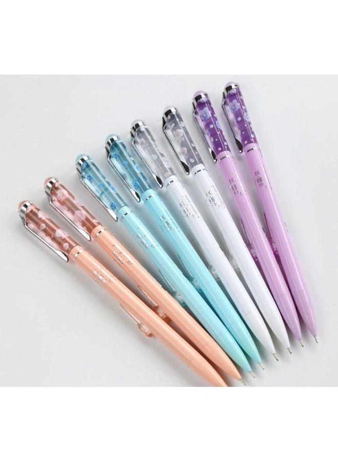 GANSSIA - Colorful Flowers Mechanical Pencils 0.7Mm Lead Pencil For Writing Pack Of 8Pcs¡ - Image 1