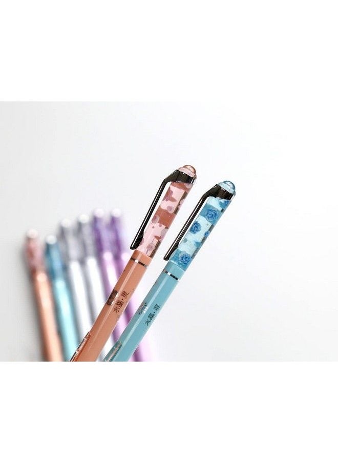 GANSSIA - Colorful Flowers Mechanical Pencils 0.7Mm Lead Pencil For Writing Pack Of 8Pcs¡ - Image 1