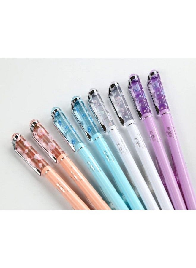 GANSSIA - Colorful Flowers Mechanical Pencils 0.7Mm Lead Pencil For Writing Pack Of 8Pcs¡ - Image 1