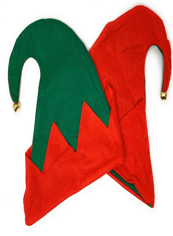 Funiverse Bulk 12 Pack Christmas Elf Hat with Jingle Bell - Adult Sized and Perfect for Any Christmas Holiday Event - Image 1