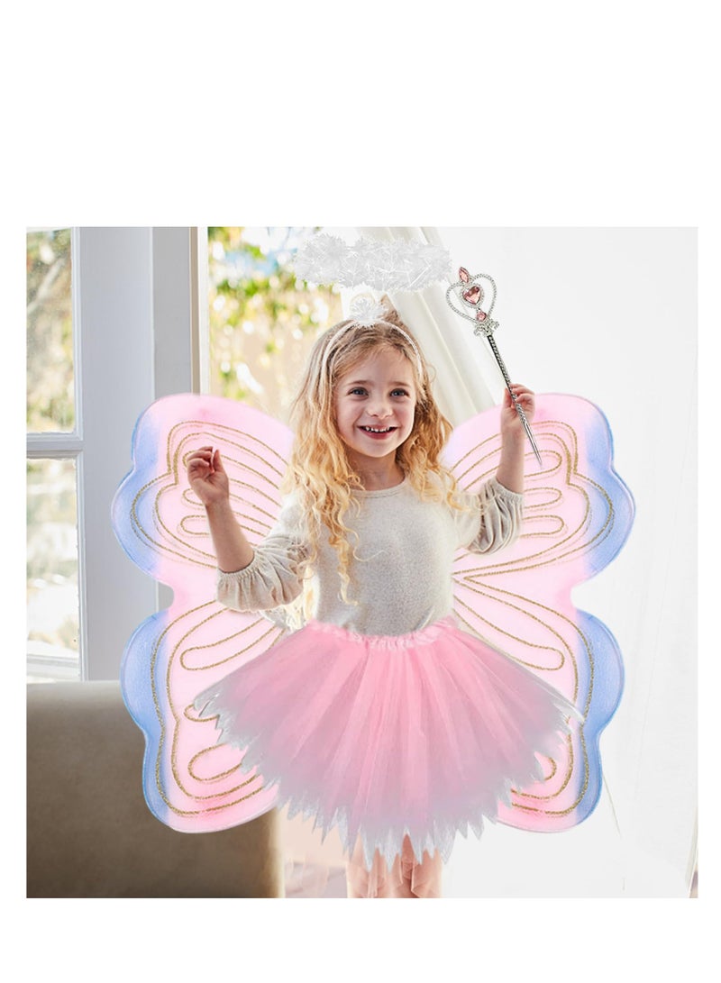 Zikra Fairy Wings, Butterfly Wings for Girls, Angel Wings, Fairy Costume Dress Up, Sparkling Sheer Wings Angel Wings, for Kids Girls for Kids Halloween, Great for Costume and Theme Parties - Image 5