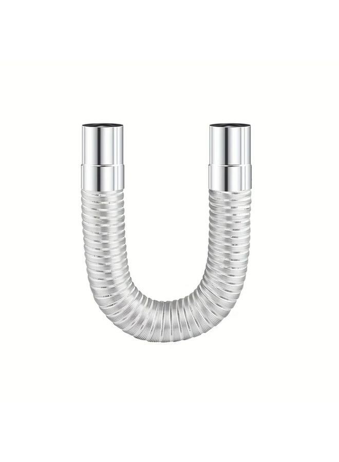 Stainless Steel Elbow Chimney Liner Bend Multi Flue Stove Pipe Stretching 50mm As Shown - Image 5