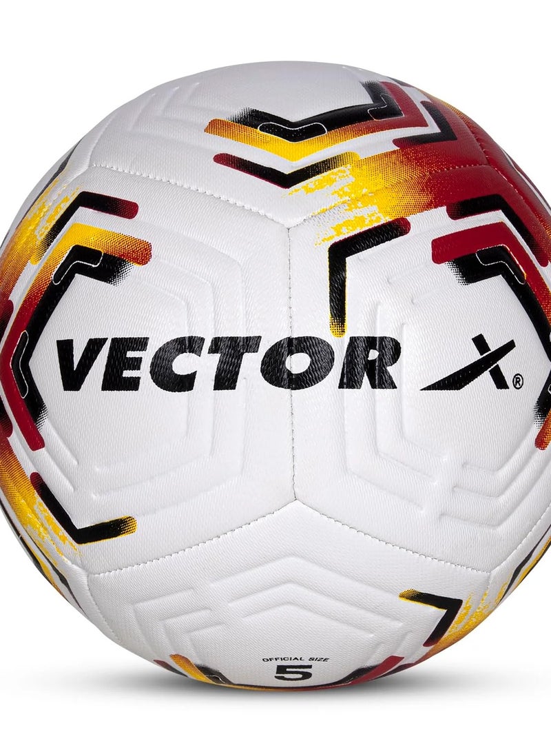 Vector X Xtreme Football, White, 32 Panel, 3D Embosed TPU Stitched - Size : 5