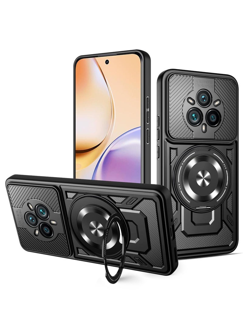 Case Cover Shock Resistant Protect Camera TPU + PC Compatible with Realme 14 Pro Plus (Black) - Image 1