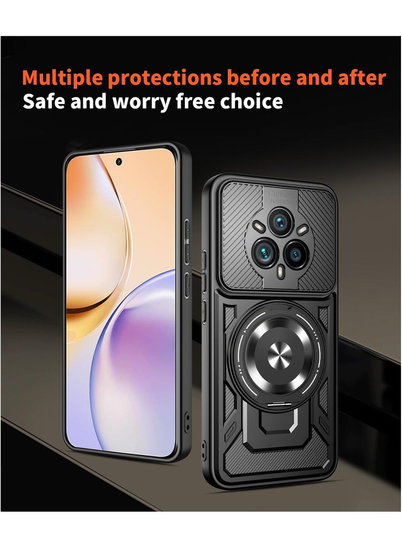 Case Cover Shock Resistant Protect Camera TPU + PC Compatible with Realme 14 Pro Plus (Black) - Image 4