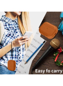 Generic Case Compatible with AirPods Pro 2 Leather Touch Design Protective Case with Hand Strap, Drop-Resistant, Shockproof (Orange)  - Image 4