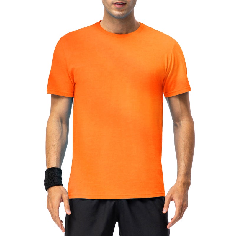 Men Women Short Sleeve T-Shirt O Neck Solid Cotton Shirts for Casual Sports Streets - Image 1