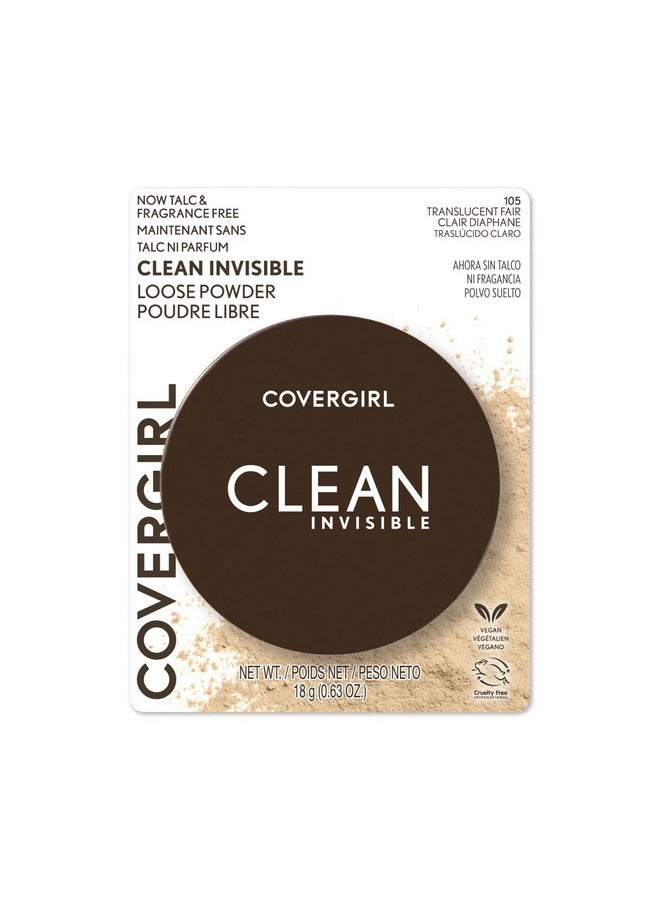CoverGirl COVERGIRL Clean Invisible Loose Powder - Loose Powder, Setting Powder, Vegan Formula - Translucent Fair, 20g (0.63 oz)  - Image 2