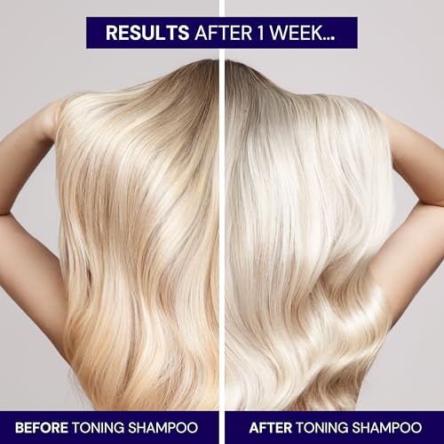 SIMPLY SMOOTH Xtend Keratin Toning Shampoo Color Depositing Purple Shampoo Brighten & Tone Blonde, Silver & Gray Hair Color Prevents Brassy & Yellow Tones For Color Treated Hair 8.5 Oz. - Image 4