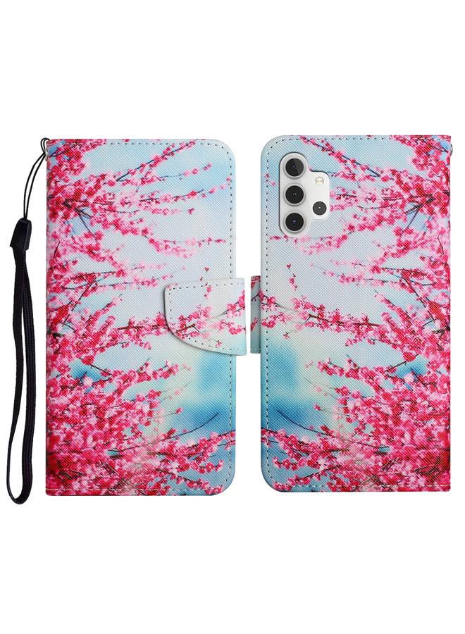 اس-توب جراب لهاتف Samsung Galaxy A32 4G، جراب جلدي أفقي قابل للطي بنمط مرسوم مع حامل وفتحة بطاقة ومحفظة - Image 1