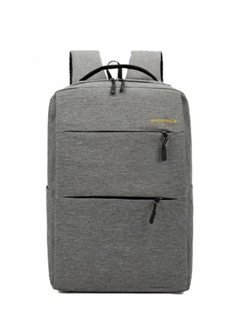 حقيبة ظهر للكمبيوتر المحمول Bookbags مع شحن USB - رمادي/أسود