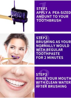 GlorySmile v34 Colour Corrector Purple Toothpaste Teeth Whitening Color Corrector Toothpaste Purple Teeth Whitener Teeth Whitening Booster Purple Whitening Toothpaste Teeth Whitener Tooth Stain Removal 30ml  - Image 3
