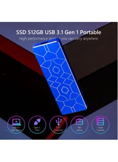Generic For Mobile Solid-state Hard Disk Expansion Upgrade 500G-128TB External High-speed Mobile Hard Disk-Capacity:8TB-Interface:Blue  - Image 2