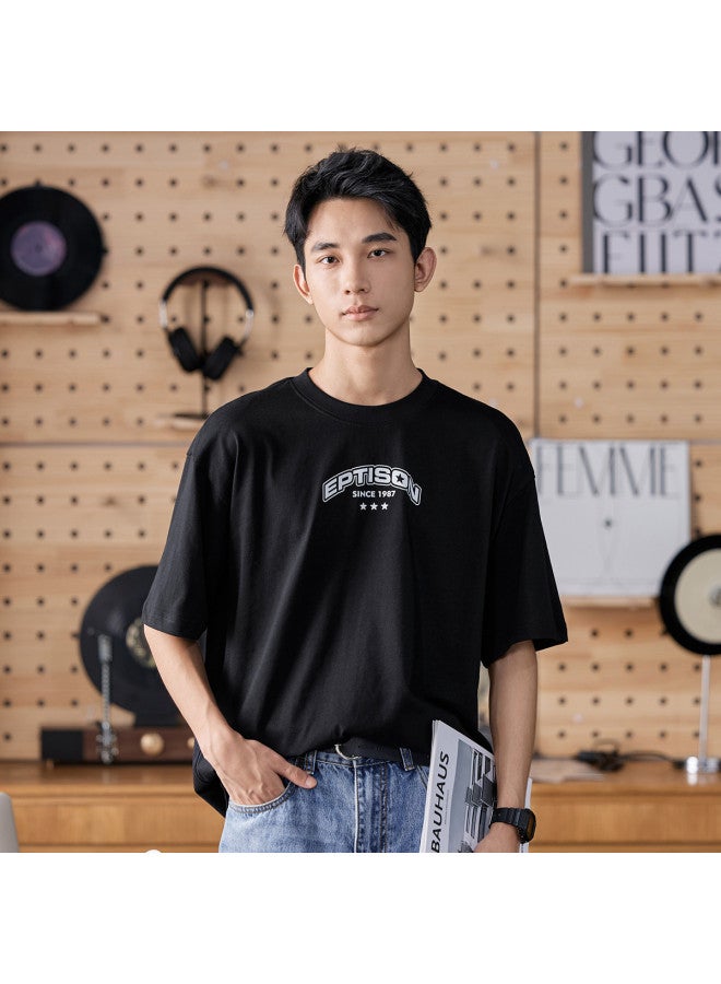 EPTISON fashion Printed Short-sleeve T-shirt For Men, Summer Casual Loose Fit Youth Couple Tee Top - Image 3