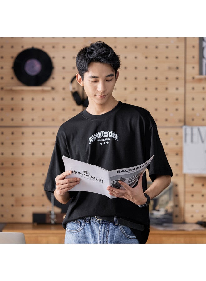 EPTISON fashion Printed Short-sleeve T-shirt For Men, Summer Casual Loose Fit Youth Couple Tee Top - Image 5