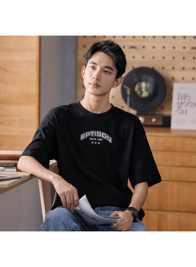 EPTISON fashion Printed Short-sleeve T-shirt For Men, Summer Casual Loose Fit Youth Couple Tee Top - Image 2