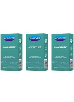 Forever Pack Of 3 Adventure Premium Natural Latex Condoms  - Image 1