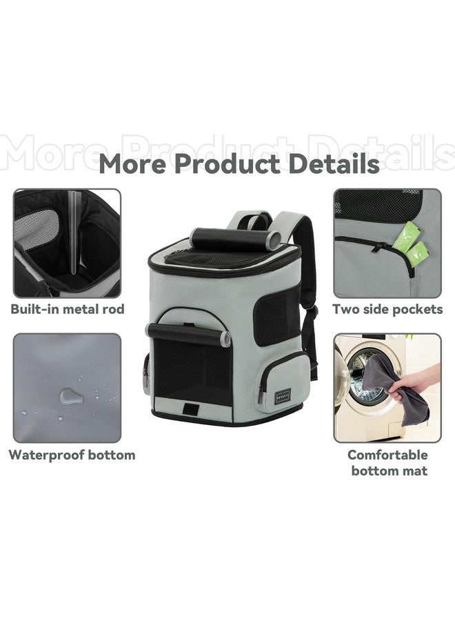 Petsfit Cat Carrier Backpack With Upgraded Waist Protection, Pet Carrier Backpack Designed For Small Dogs/Cats, Fully Ventilated Collapsible Dog Backpack For Outdoor Traveling Hiking Camping,Grey - Image 4