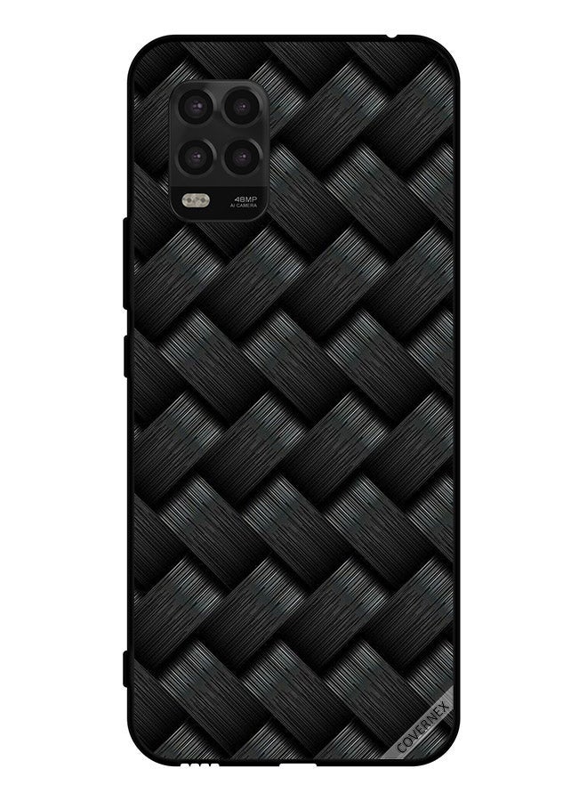 Covernex Protective Case Cover For Xiaomi Mi 10 Lite 5G Black Strips Pattern - Image 1