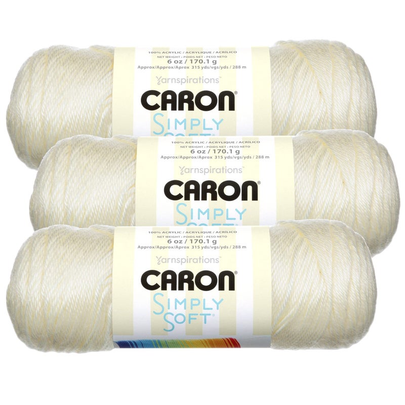 Caron Simply Soft Yarn Solids (3-Pack) Off White H97003-9702 - Image 5