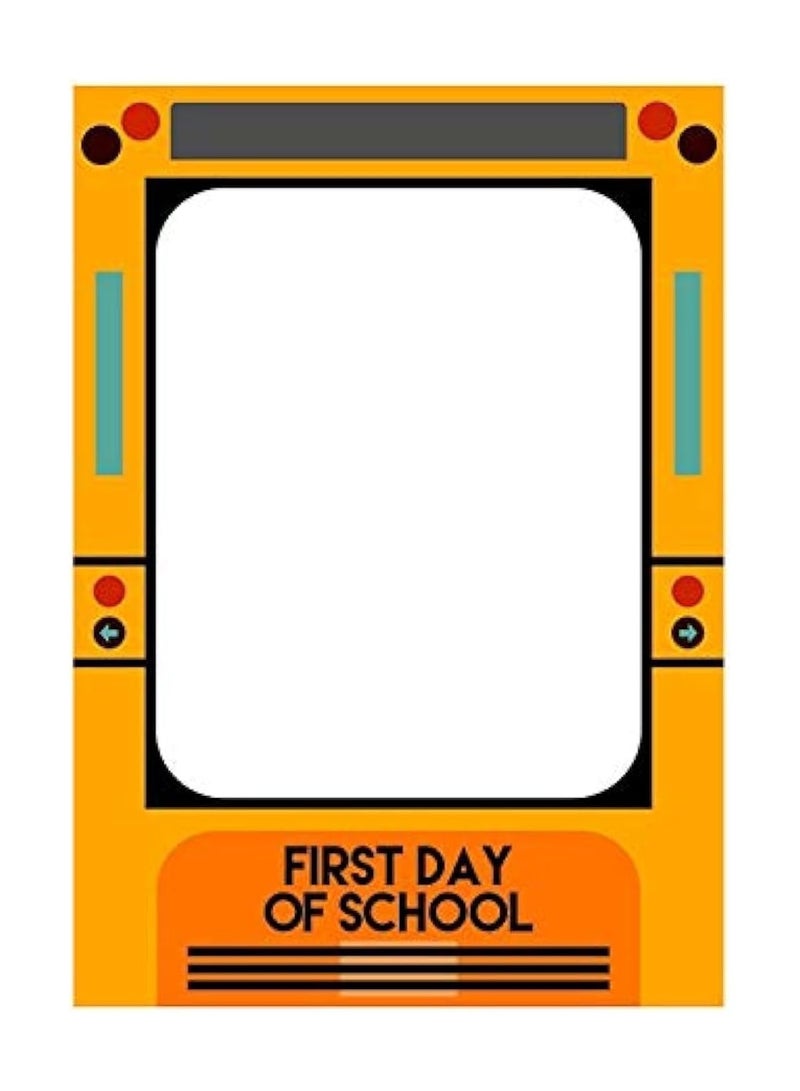 Yellow School Bus First Day of School Back to school Party Photo booth Selfie Frame