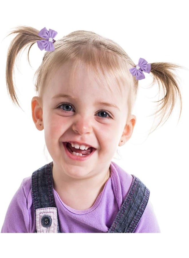 WillingTee 80Pcs Baby Hair Ties for Girls,Cute Small Hair Ties for Thin Hair,40 Pairs Ponytail Holders Elastic Hair Rubber Bands Hair Accessories for baby girls infant toddler kids - Image 4