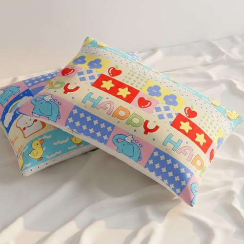 Filymore Happy Cartoon Printed Pillow Covers for Kids Room | Made with Pure Microfiber Soft & Skin Friendly Pillow Cases | Size (17 x 27 inch, Multi) Set of 2 Covers. - Image 2