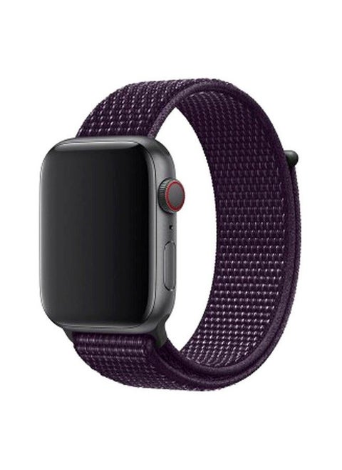 Apple Watch 42mm/44mm/45mm Nylon Sport Loop Band Eggplant