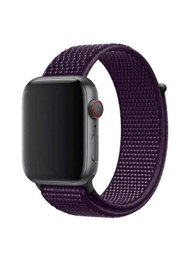 vesus - Apple Watch 42mm/44mm/45mm Nylon Sport Loop Band Eggplant - Image 1