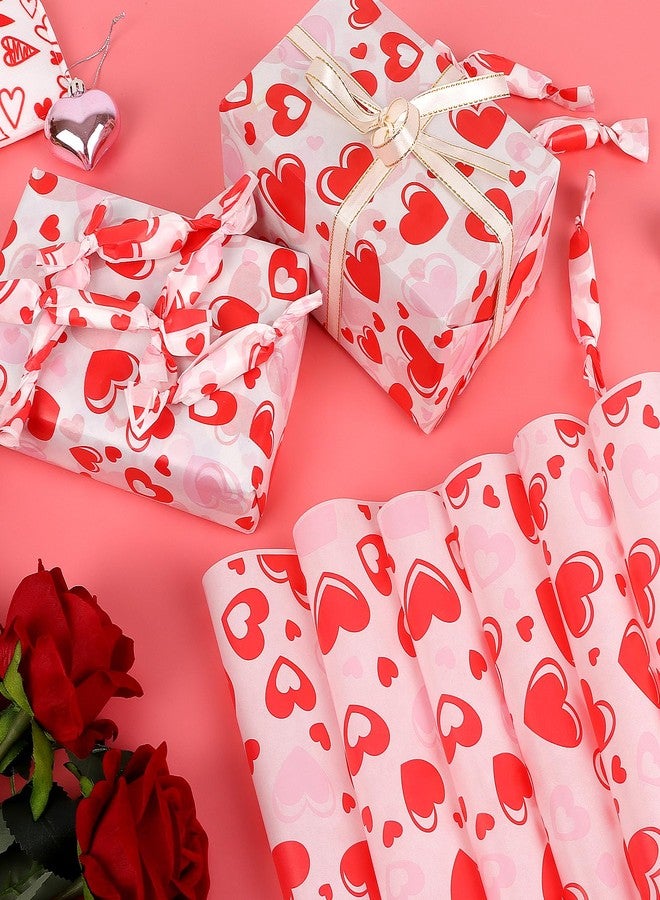 LOAVER 150 Pcs Valentine's Day Wax Paper Sheets for Food,Heart Greaseproof Waterproof Waxed Wrapping Tissue for Deli Baking Picnic Sandwich Cookies Oilproof Basket Liners (9.84 x 9.84 Inch) - Image 5